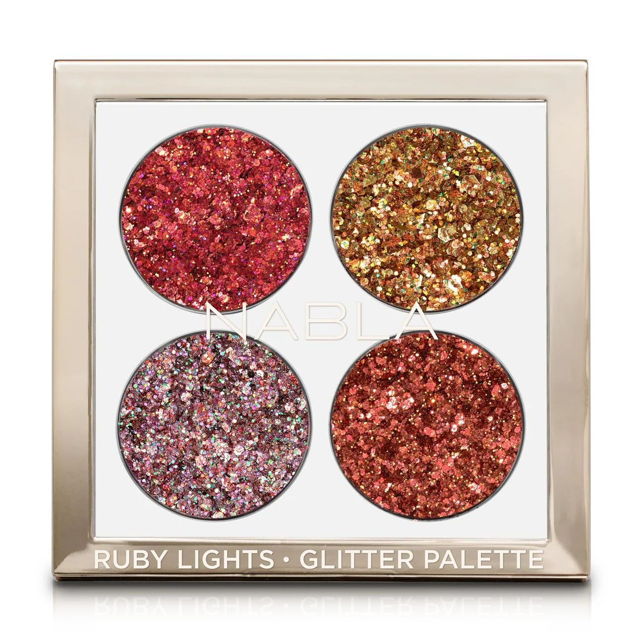 Палетка тіней для повік NABLA Ruby Lights Collection Glitter Palette, 4 г